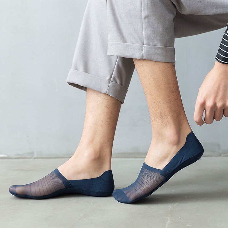 Chaussettes fines invisibles pour homme – Image 2