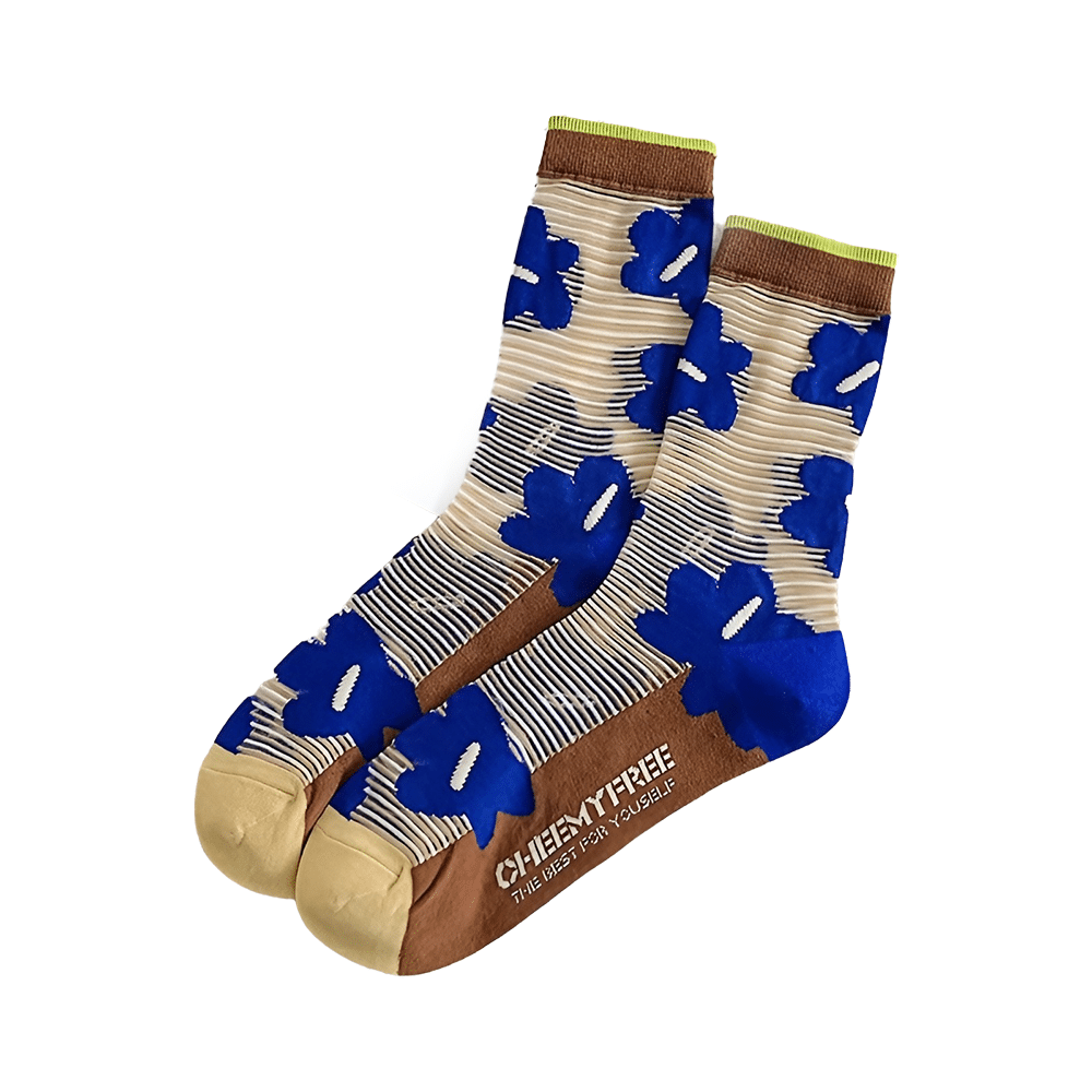 Chaussettes à motif fleurs – Image 5