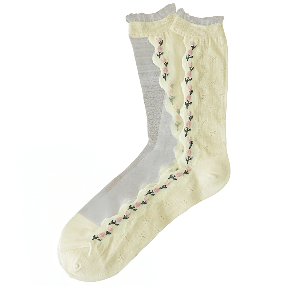 Chaussettes à motif fleurs – Image 6