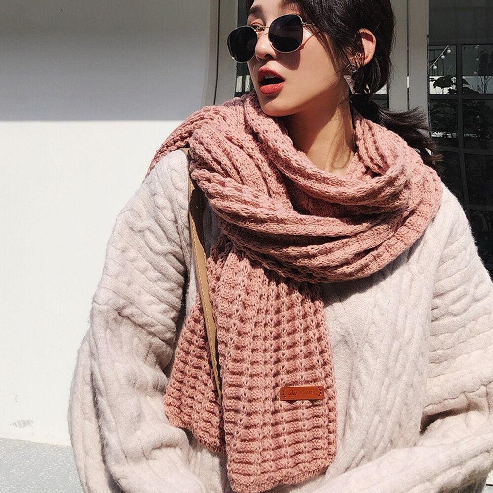 Echarpe épaisse et longue faite à la main – Image 3