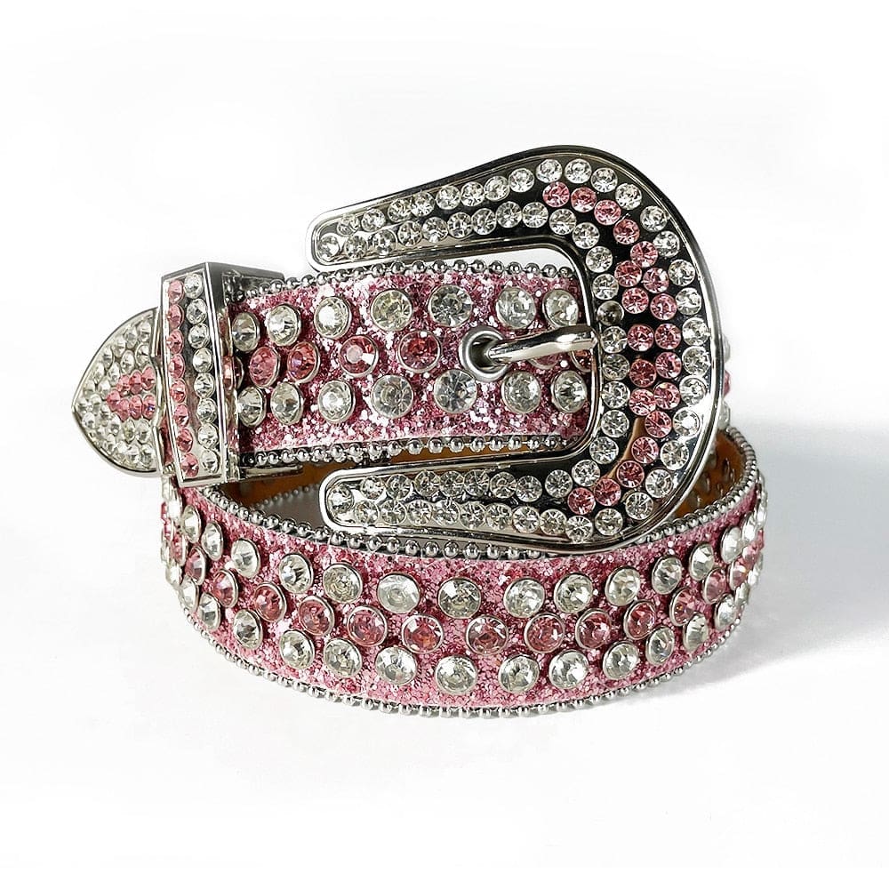 Ceinture Cowboy Diamant Rose