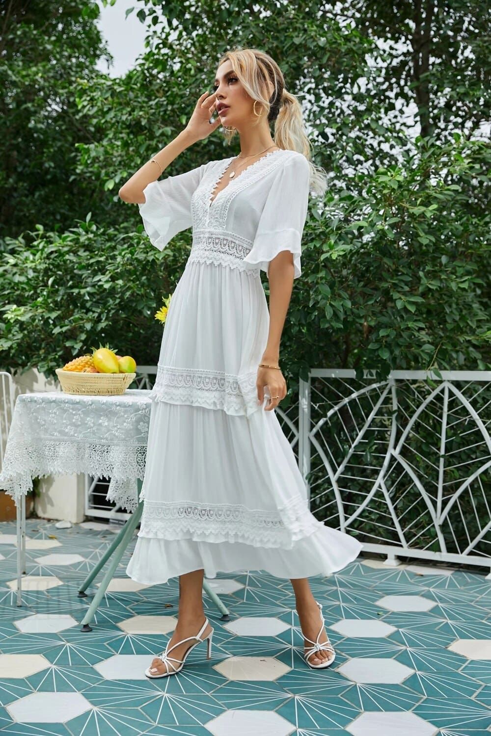 Robe Hippie Indienne Blanca – Image 7