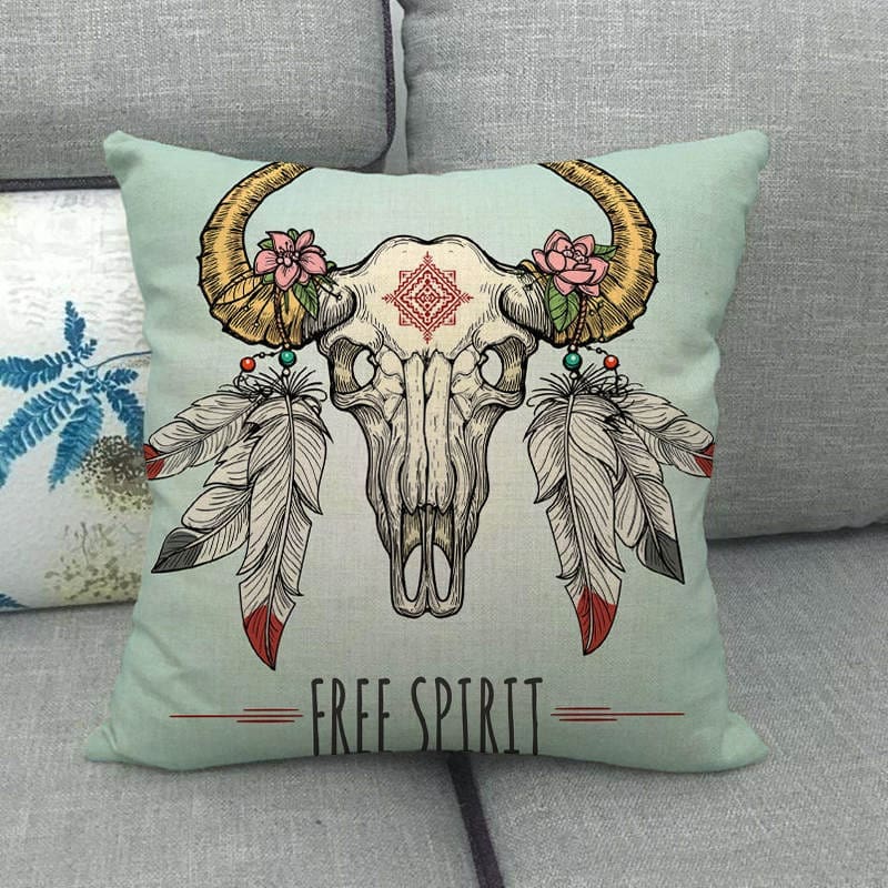 Coussin Indien Crâne de Bœuf – Image 2