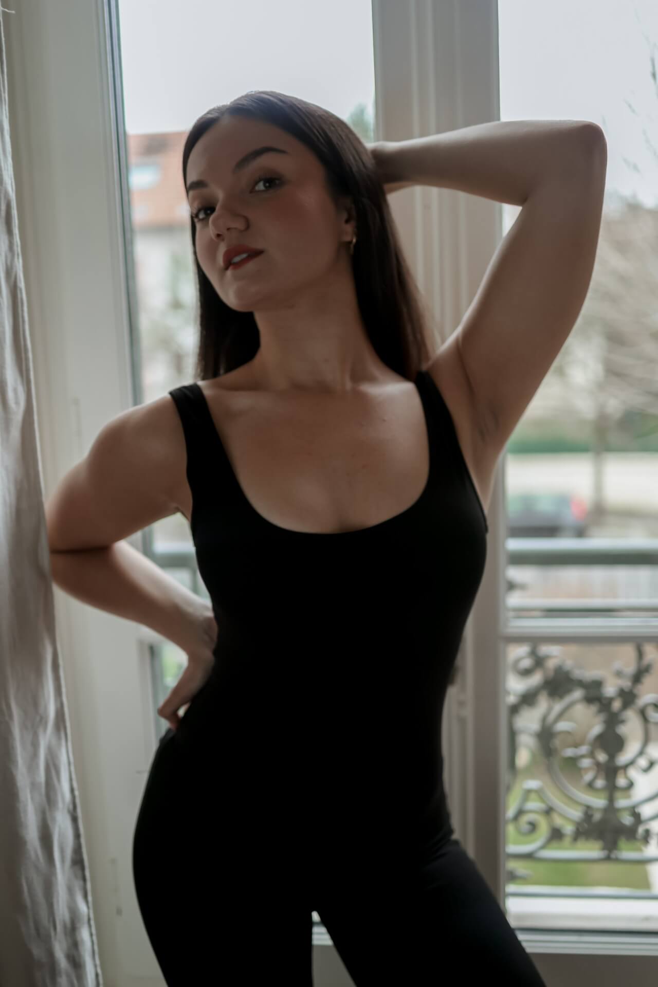 Combinaison dos nu fesses liftées soutien-gorge intégré noir – Image 4