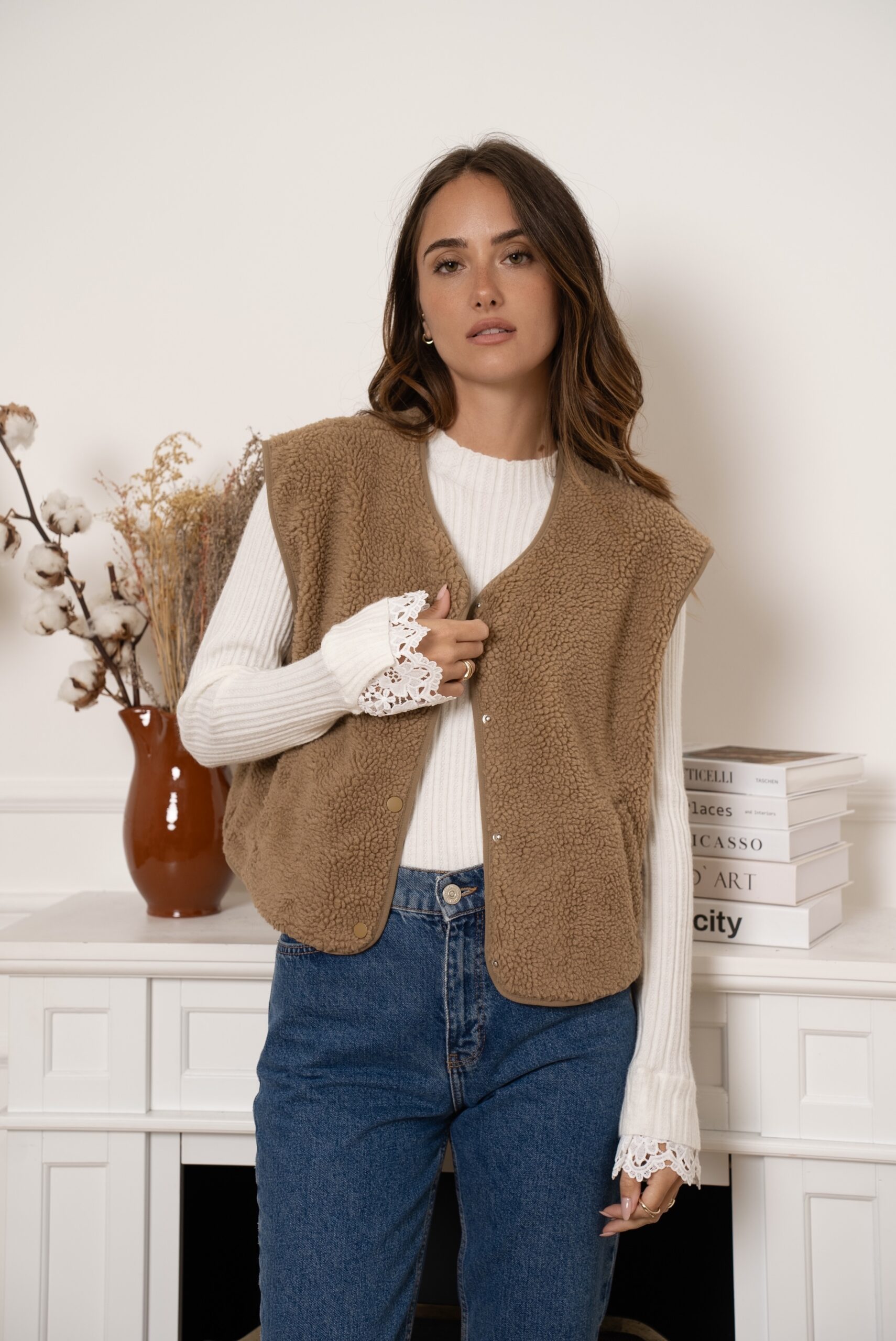 Gilet Mila Camel – Image 2