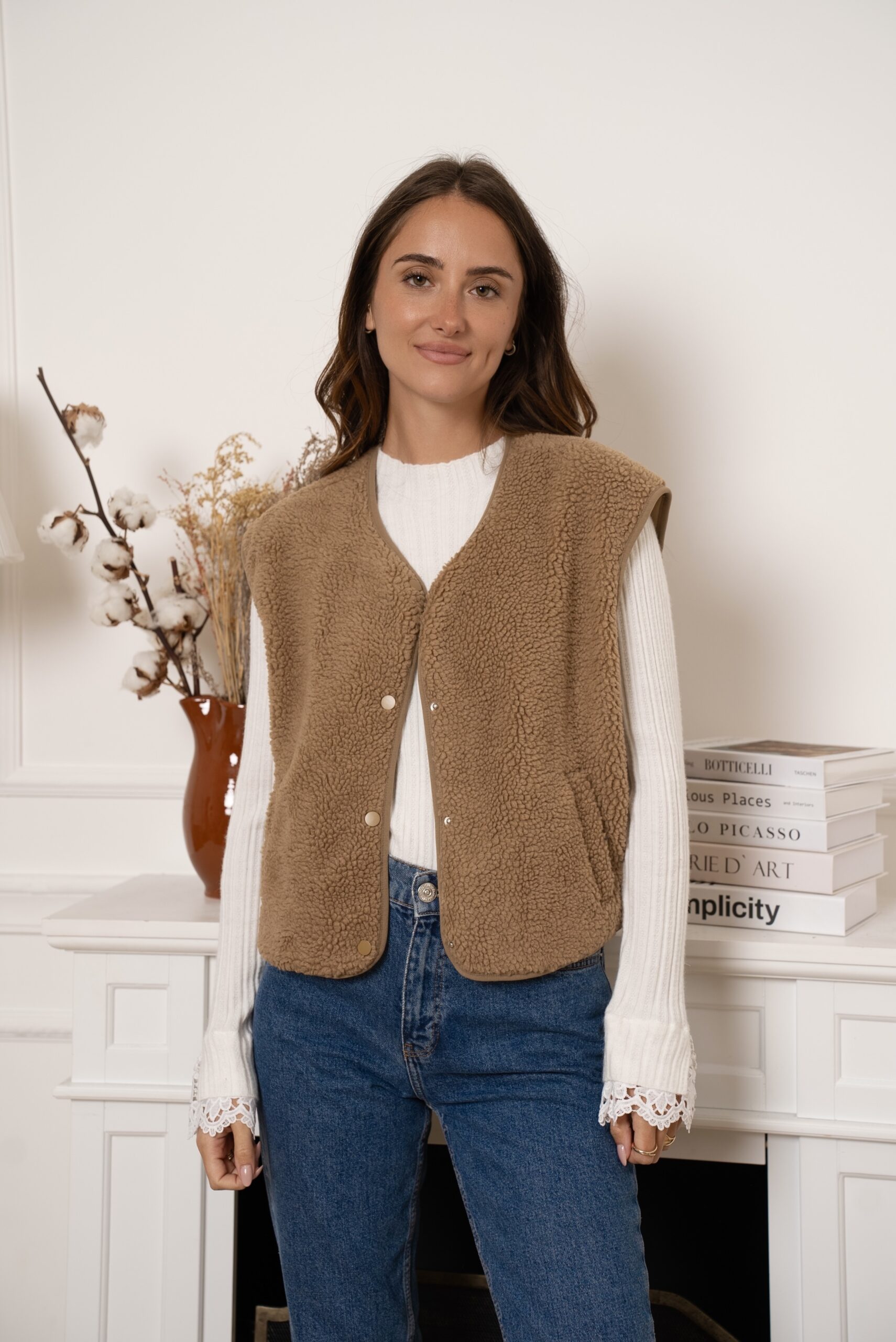 Gilet Mila Camel – Image 3