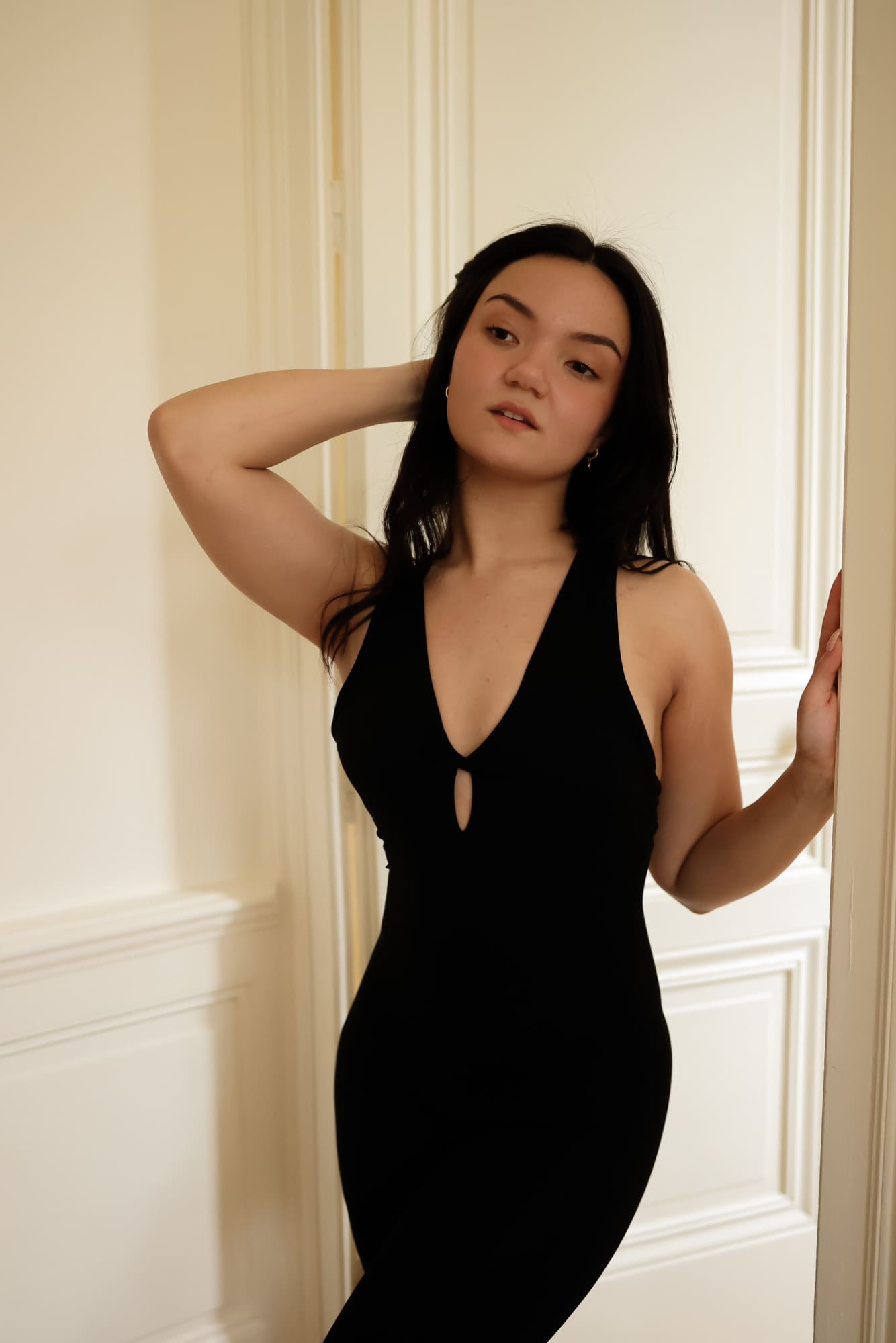 Combinaison dos nu détails, fesses liftées soutien-gorge intégré noire – Image 5