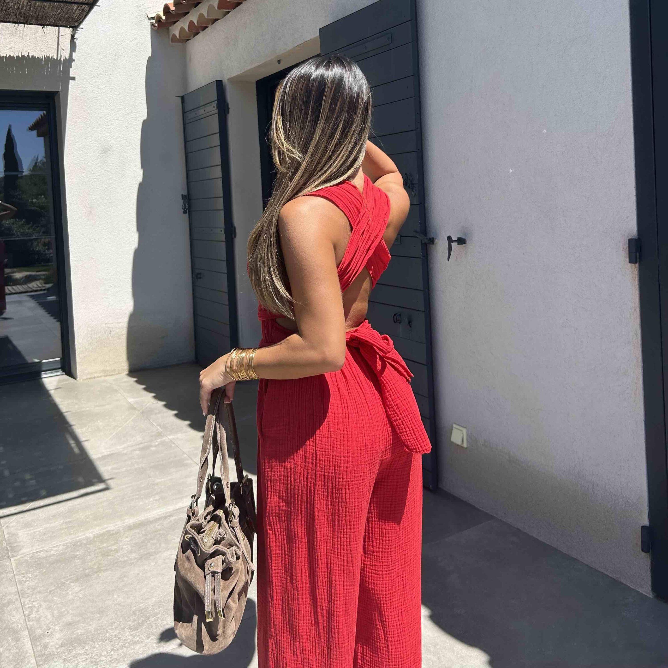 Combinaison CELINE rouge – Image 3