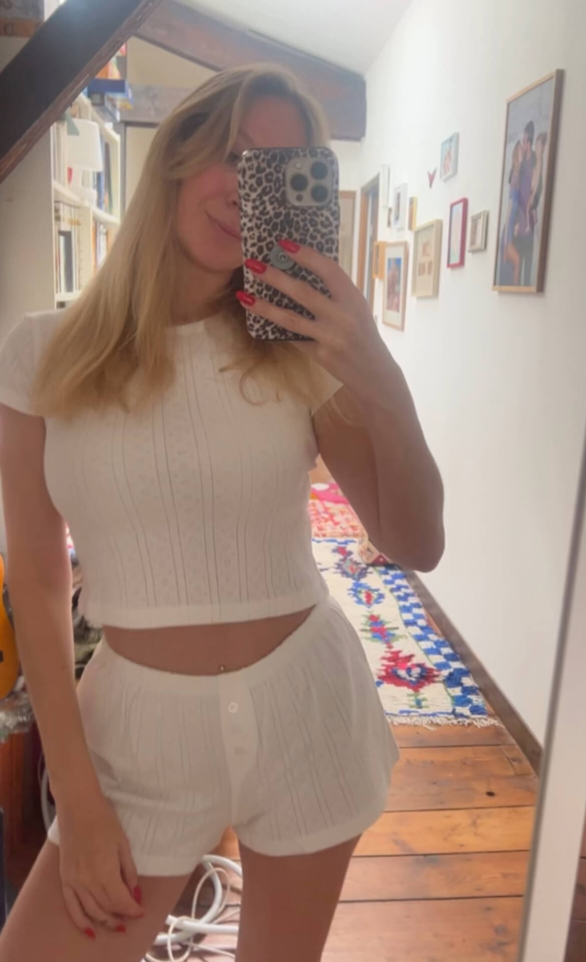 Short Pointelle Apparel – L’iconique doux et féminin – blanc – Image 9