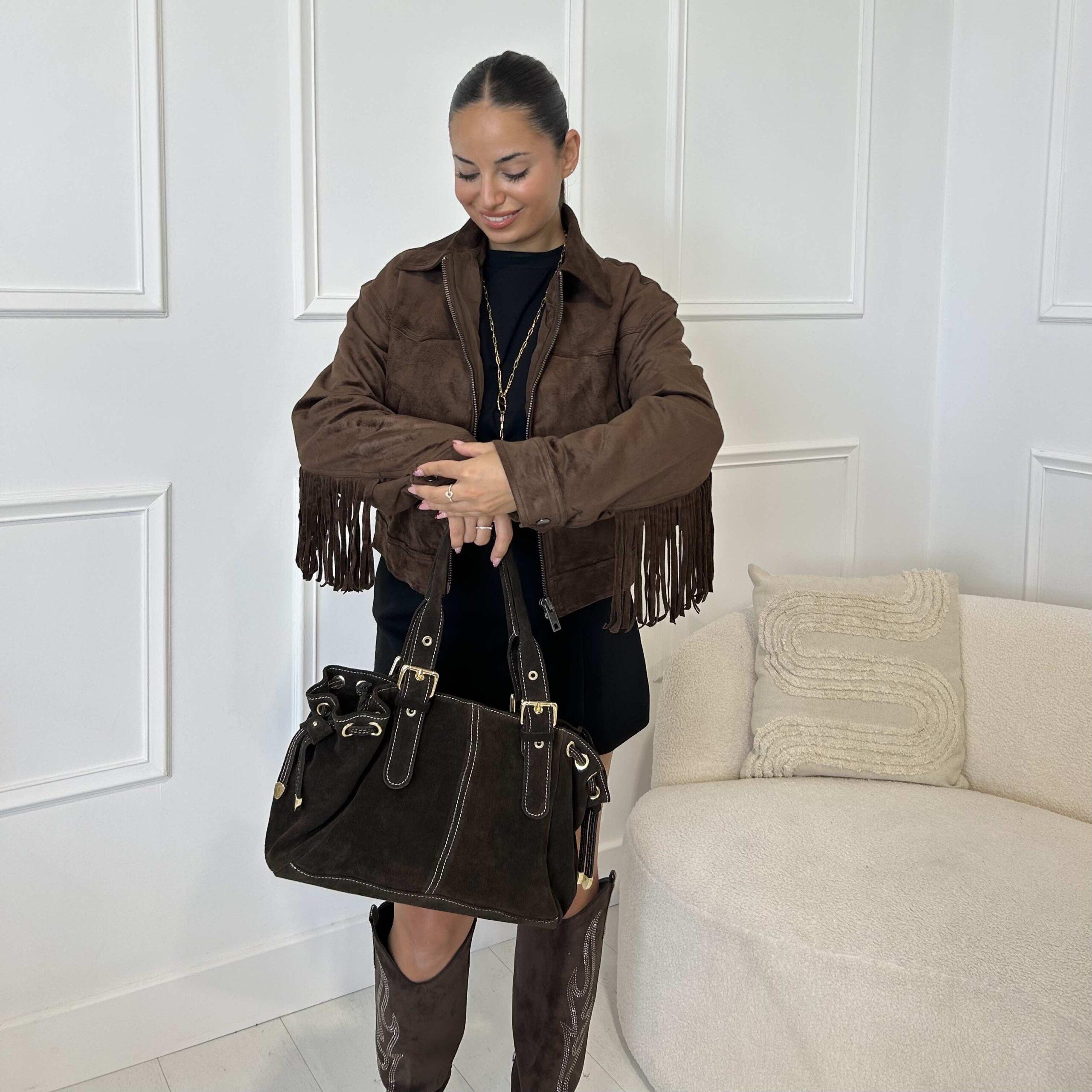 Veste WESTERN chocolat