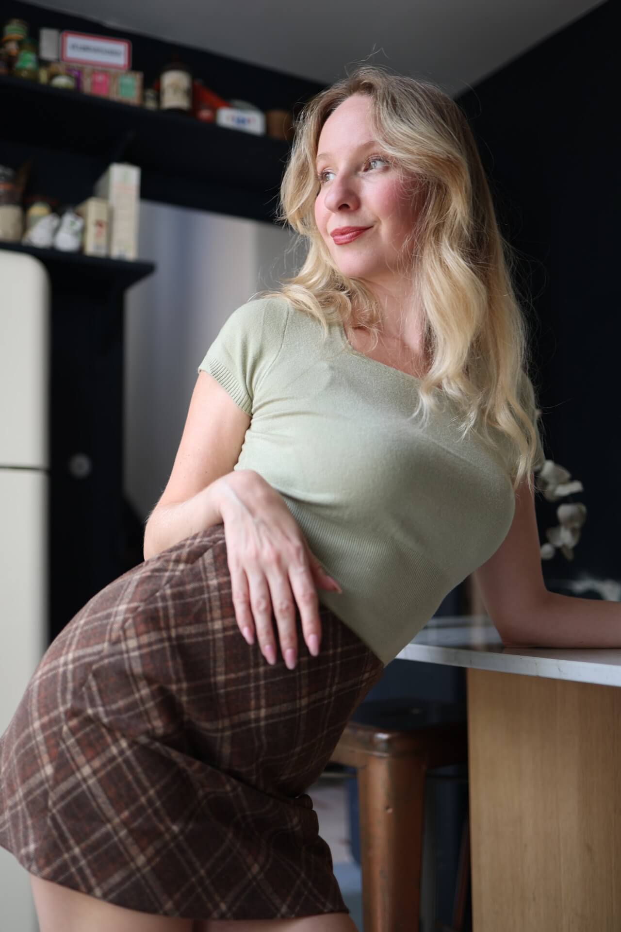 LE TOP COL CARRE SWEET CRUSH pistache sorbet