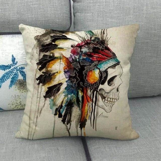 Coussin Indien Indian Skull – Image 2