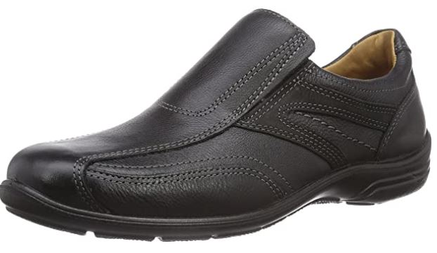 Mocassin Cuir homme élastiqué Semelle amovible JOMOS Coloris noir – Image 2