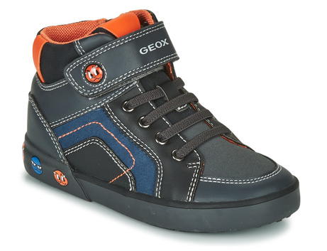 GEOX Kilwi Baskets garçon montantes zip + velcro coloris bleu combiné
