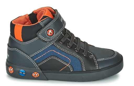 GEOX Kilwi Baskets garçon montantes zip + velcro coloris bleu combiné – Image 2