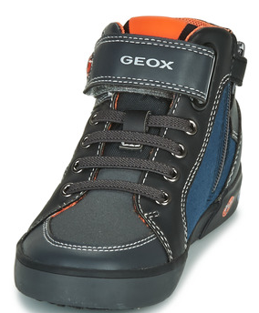 GEOX Kilwi Baskets garçon montantes zip + velcro coloris bleu combiné – Image 3