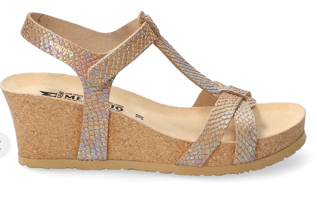 sandale à velcro femme tout cuir semelle compensée multicolore MEPHISTO LIVIANE – Image 2