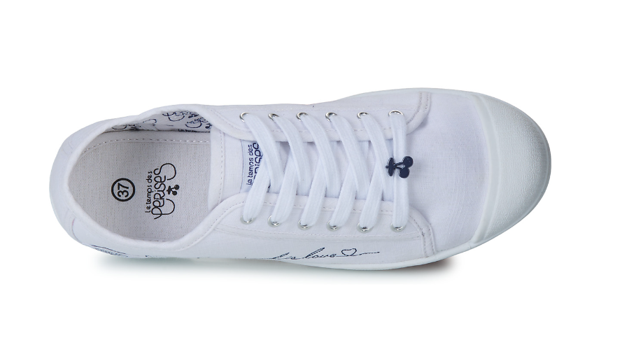 Le Temps des Cerises, Basic02 Love, Femme Basket_Toile Mode_Basse Blanc – Image 6