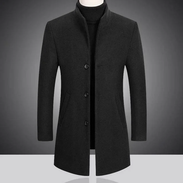 Manteau en laine col montant – Image 2
