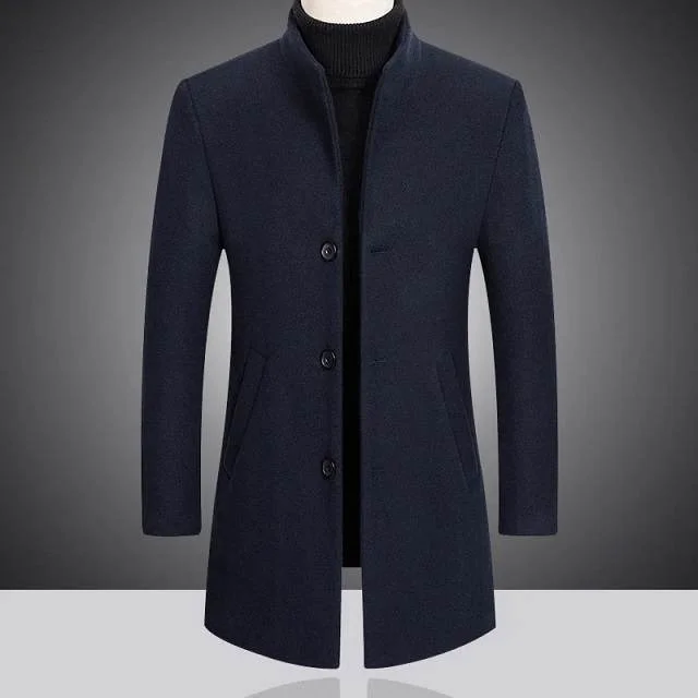 Manteau en laine col montant – Image 3
