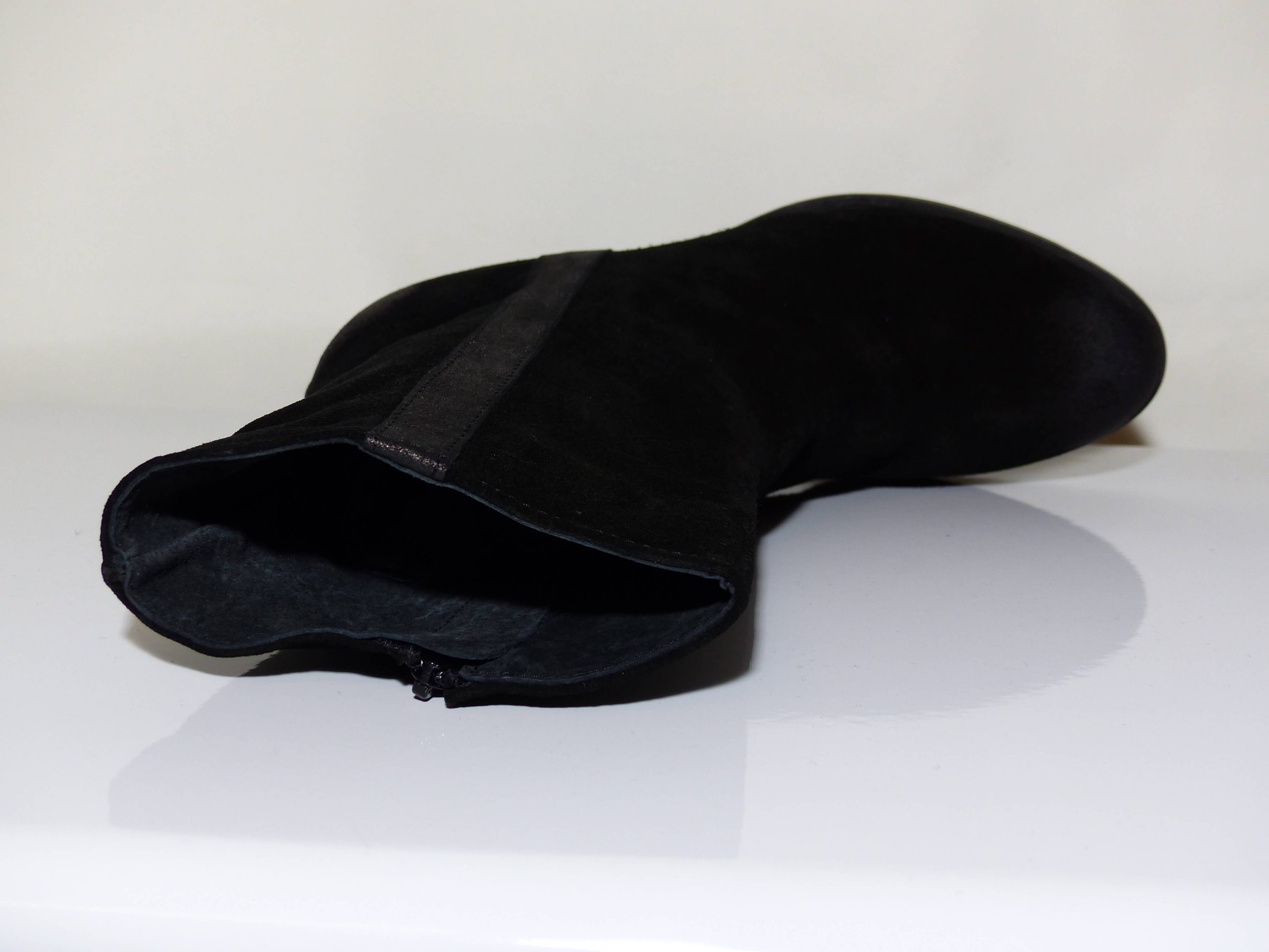 Botte femme cuir à talon fermeture éclair WSTYLE coloris noir/argent – Image 6