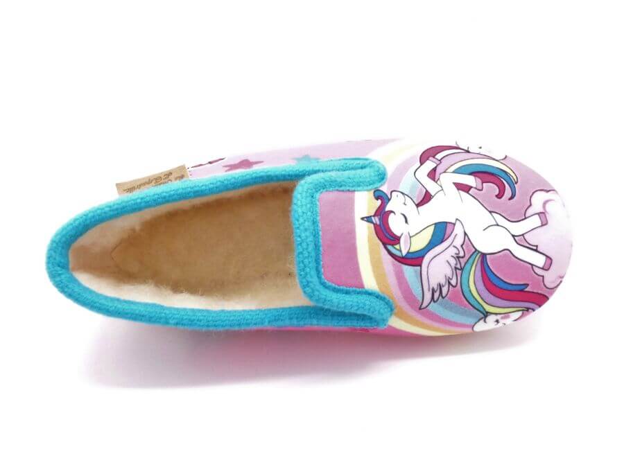Pantoufles fillettes LA MAISON DE L’ESPADRILLE motif Licorne – Image 4