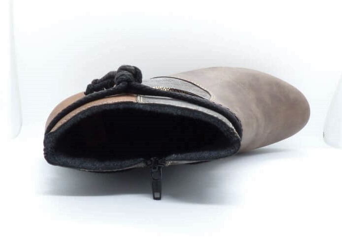 Bottines femme talon carré coloris marron multi doublure chaude RIEKER 59098-64 – Image 7