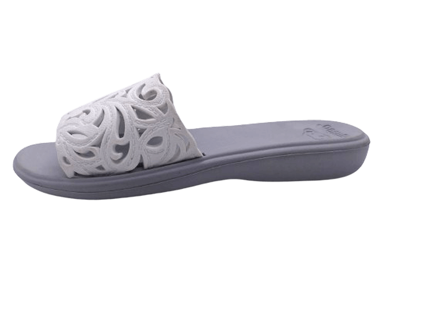 Mules femme Semelle ergonomique en EVA Talon compensé 3 coloris blanc rose ou bordeaux MONIGA BY MONOBO – Image 4