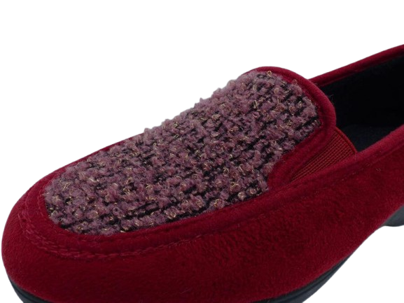 Chaussons à talon compensé Elastiqué côtés SEMELFLEX JOY coloris bordeaux – Image 7