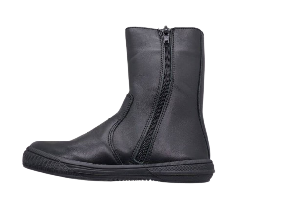 Bottine fillette Fermeture éclair Cuir doublure chaude BOPY stola coloris noir – Image 3