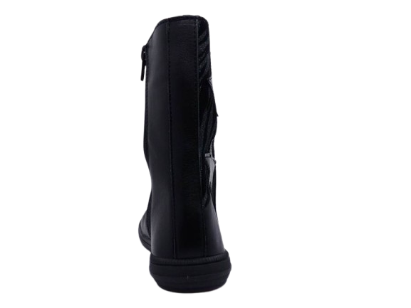 Bottine fillette Fermeture éclair Cuir doublure chaude BOPY stola coloris noir – Image 6