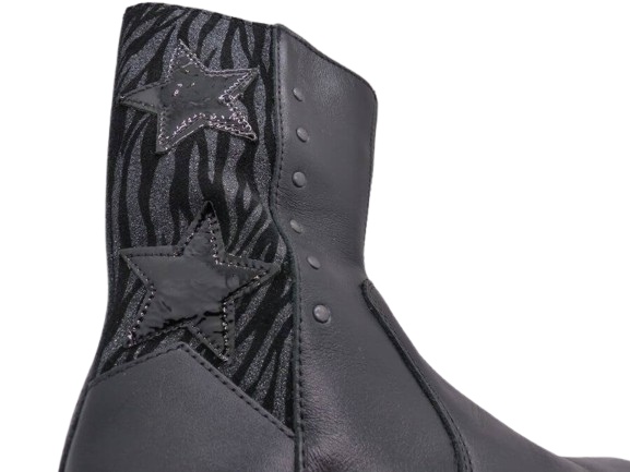 Bottine fillette Fermeture éclair Cuir doublure chaude BOPY stola coloris noir – Image 5