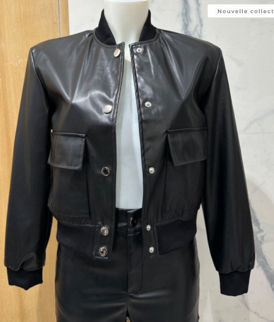 BOMBER SIMILI CUIR
