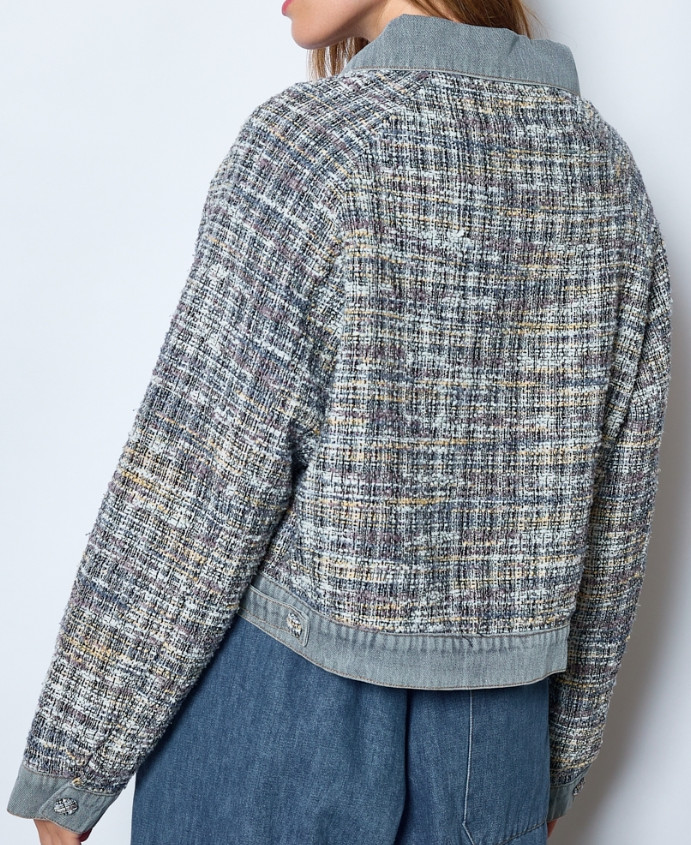 VESTE COURTE BI-MATIERE – Image 2