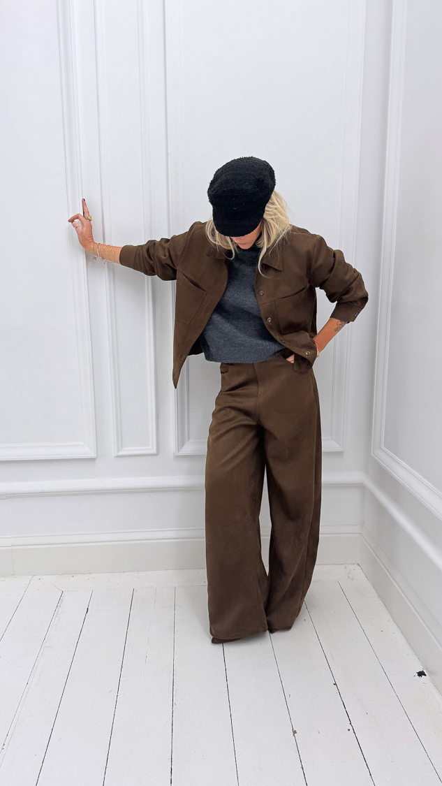 Pantalon suédine chocolat – Image 6