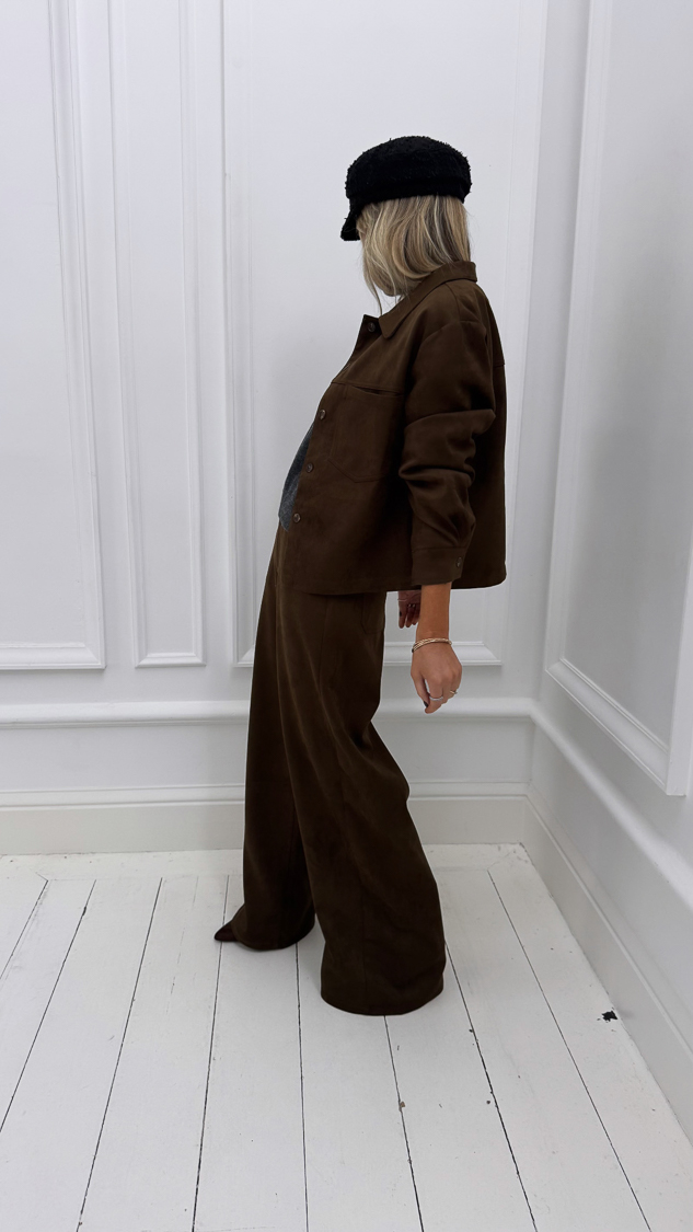 Pantalon suédine chocolat – Image 5