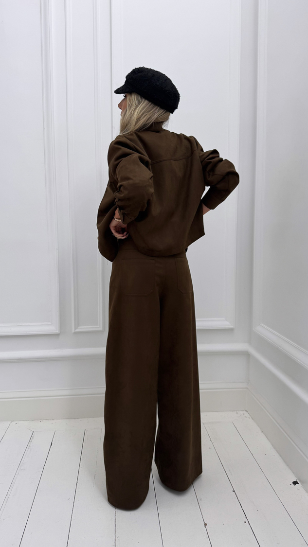 Pantalon suédine chocolat – Image 4