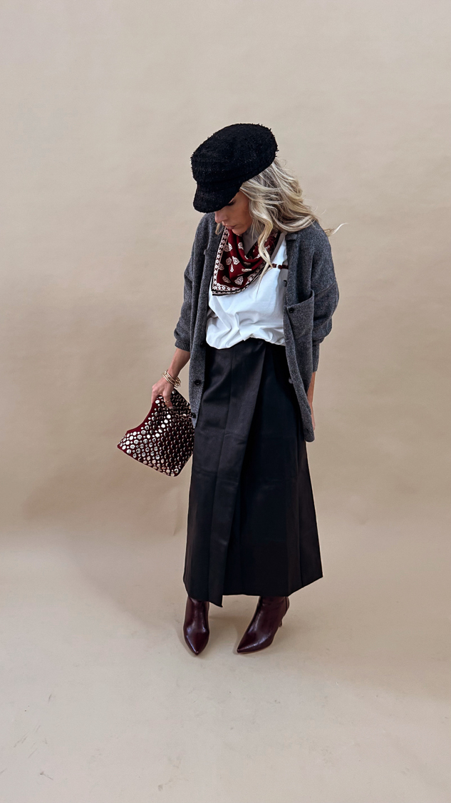 Jupe longue noire similicuir – Image 6