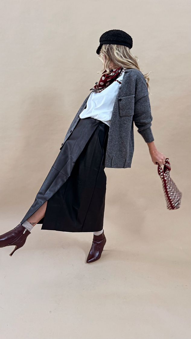 Jupe longue noire similicuir – Image 5