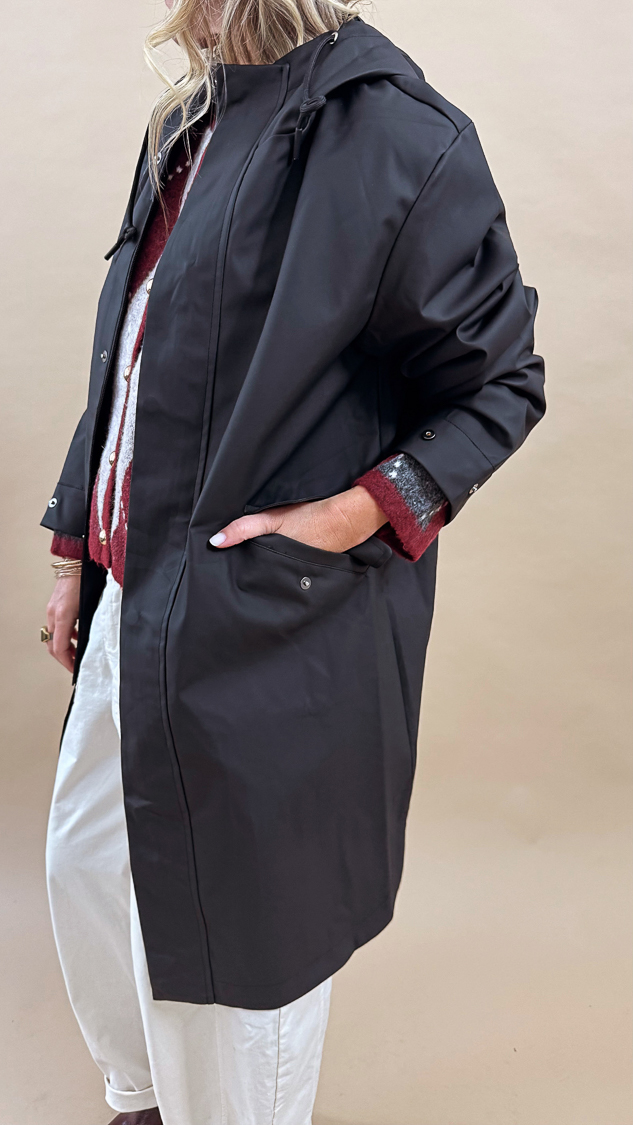 Parka noire avec capuche – Image 3