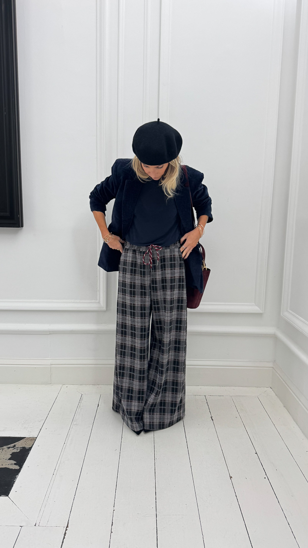 Veste blazer bleu marine en velours – Image 9