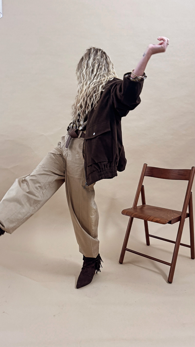 Bottines marron suédine à franges – Image 9