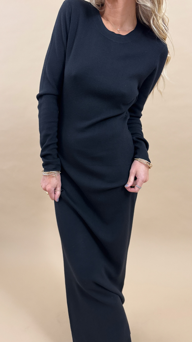 Robe longue noire dos nu – Image 2
