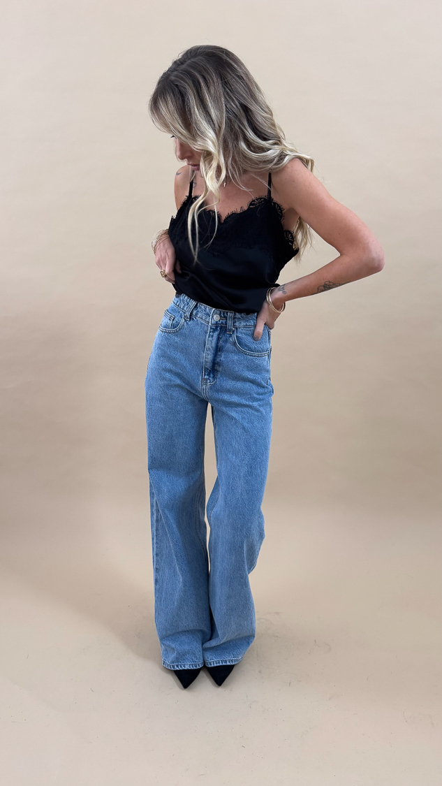 Jean bleu évasé – Image 7