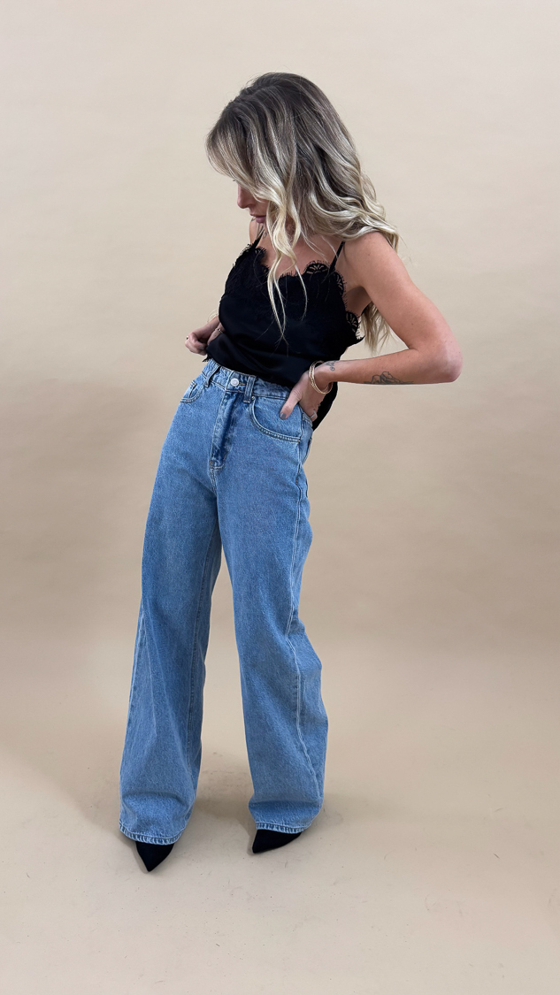 Jean bleu évasé – Image 6