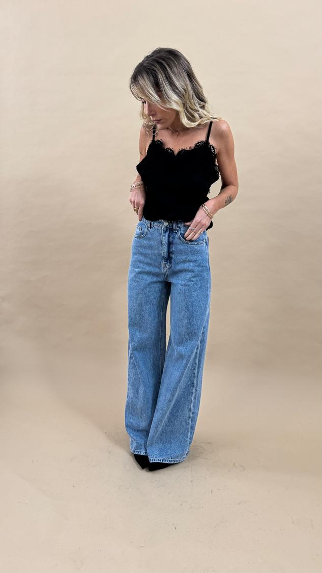 Jean bleu évasé – Image 8