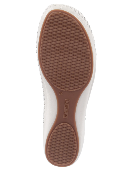 Chaussure cuir ajouré femme Lacet élastiqué Semelle compensée PIKOLINOS Vallar Coloris blanc cassé – Image 5