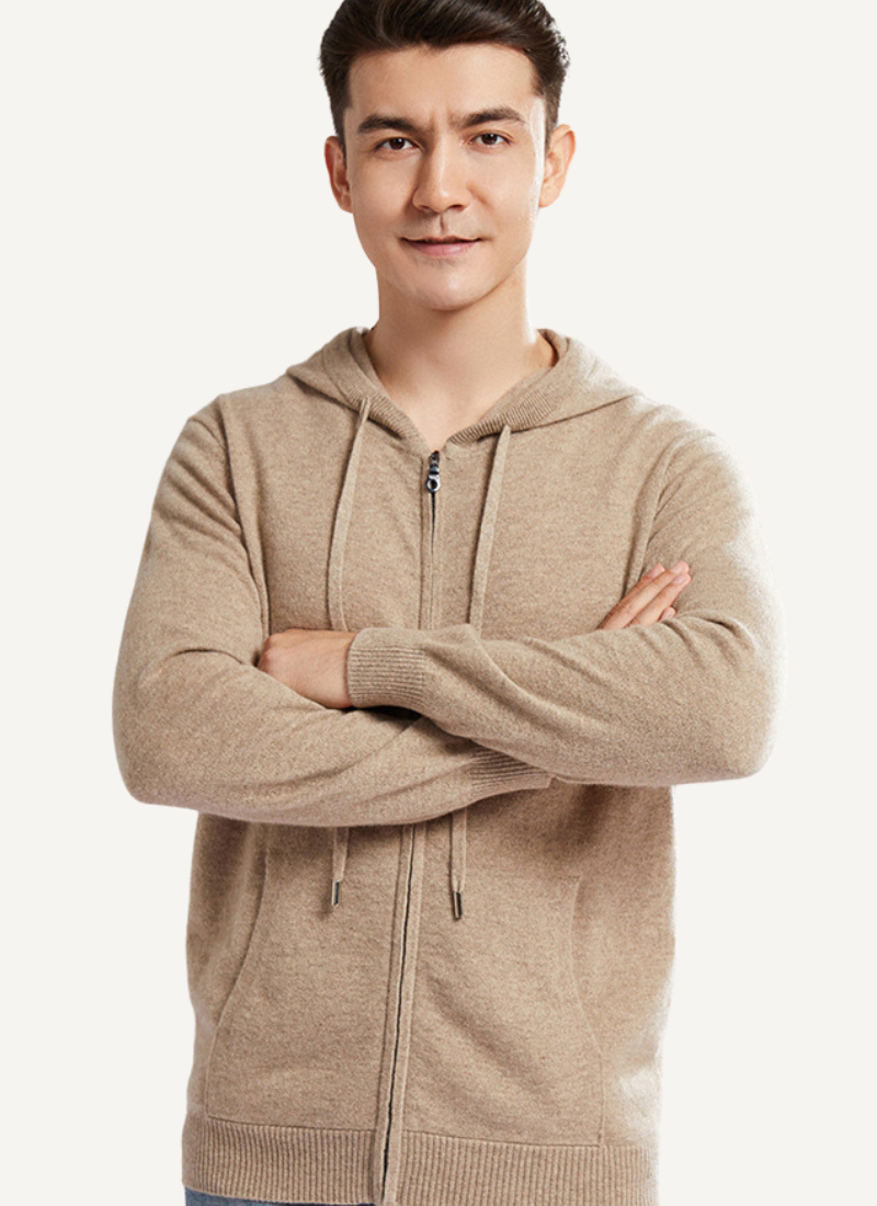 Cardigan 100% Laine Mérinos Capuche Homme – Image 4