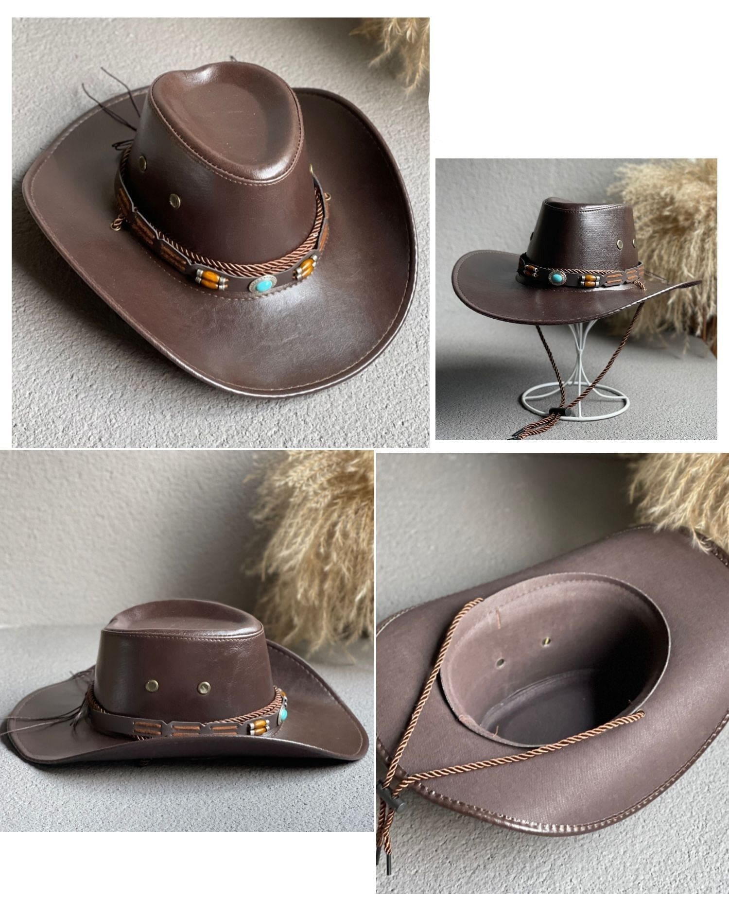 Chapeau de Cowboy Perle Turquoise MF – Image 3