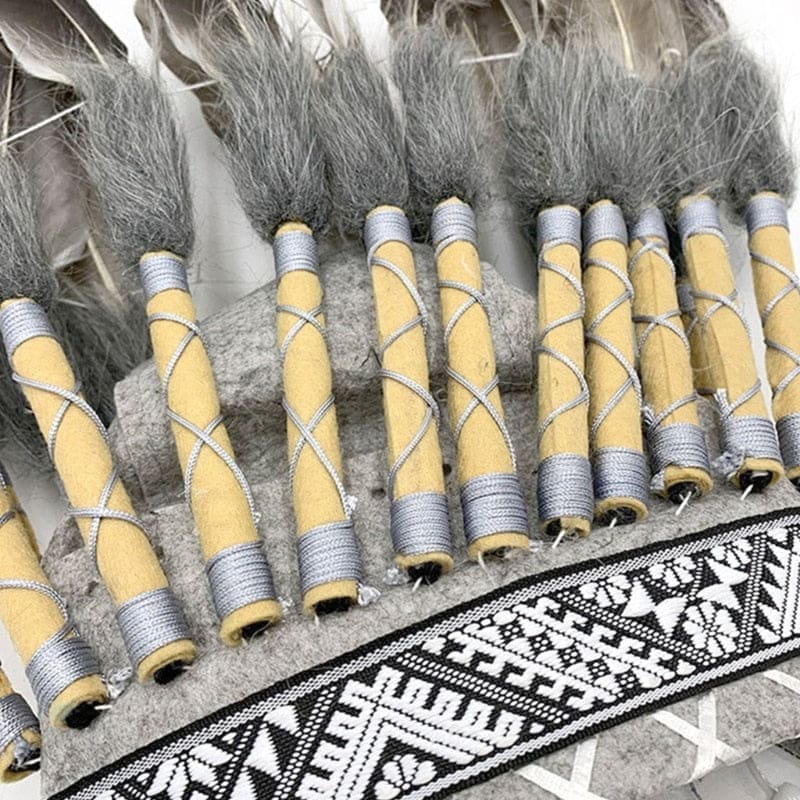 Coiffe Indienne Gris Souris – Image 6